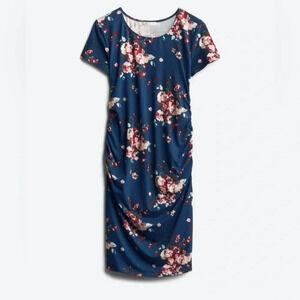 NINE BRITTON HANNAH MATERNITY FITTED SHORT SLEEVE KNIT DRESS